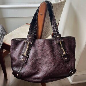Gucci Brown Guccissima Pelham Hobo Shoulder Bag
